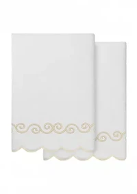 Symmetra Scallop 2PC Embellished Bath Towel Set
