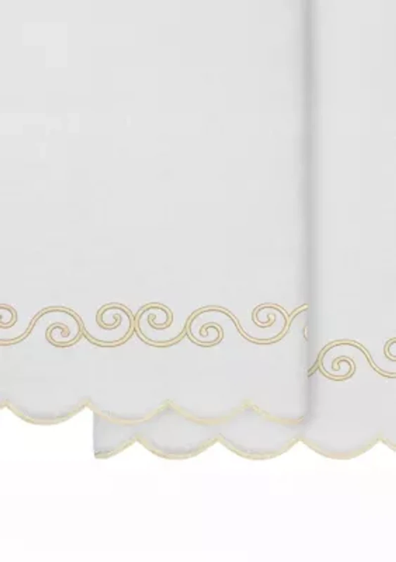 Symmetra Scallop 2PC Embellished Bath Towel Set