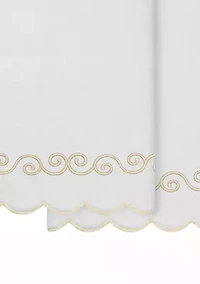 Symmetra Scallop 2PC Embellished Bath Towel Set