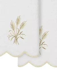 Whitney Scallop 2PC Embellished Hand Towel Set