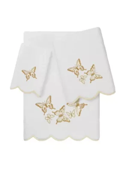 Britney Scallop 3PC Embellished Towel Set