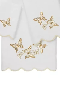 Britney Scallop 3PC Embellished Towel Set