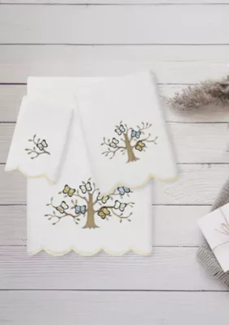 Teresa Scallop 3PC Embellished Towel Set