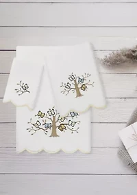 Teresa Scallop 3PC Embellished Towel Set