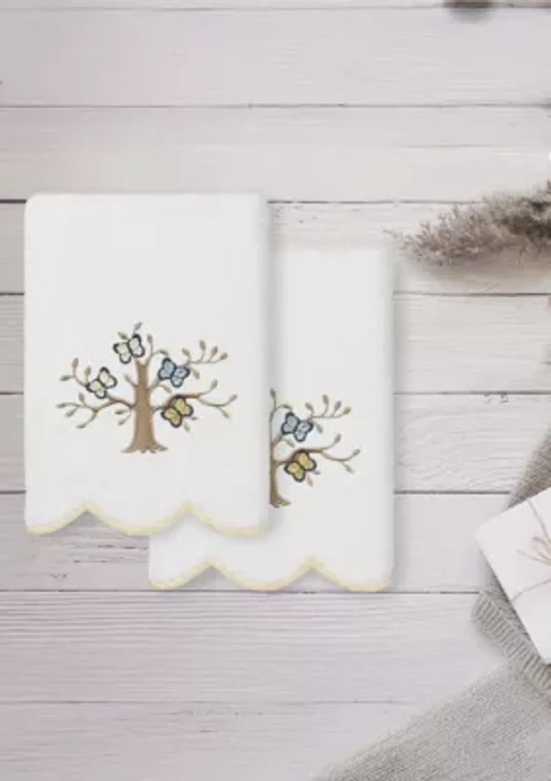 Teresa Scallop 2PC Embellished Hand Towel Set