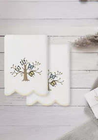 Teresa Scallop 2PC Embellished Hand Towel Set