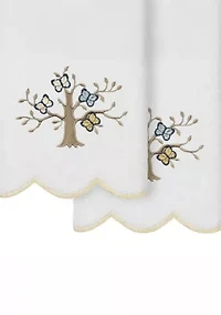 Teresa Scallop 2PC Embellished Hand Towel Set