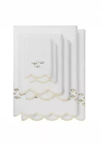 Fish School Scallop 6PC Embellished Towel Set