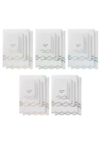 Fish School Scallop 6PC Embellished Towel Set