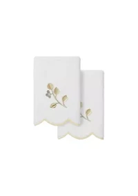 Wild Branch Scallop 2PC Embellished Fingertip Towel Set