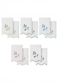 Wild Branch Scallop 2PC Embellished Fingertip Towel Set