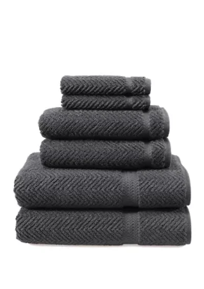 Piece Turkish Cotton Herringbone Towel Set