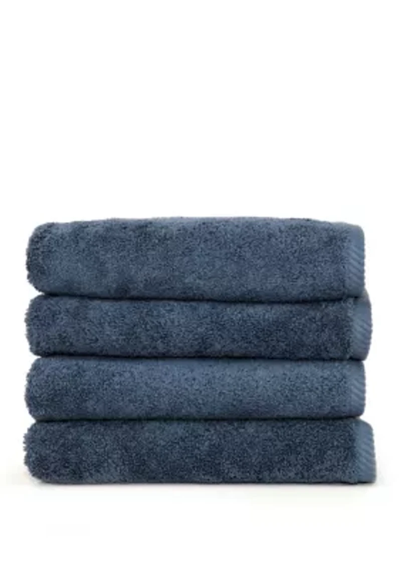 Set of 4 Turkish Cotton Soft Twist Hand Towels