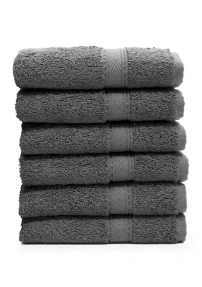 Set of 6 Turkish Cotton Sinemis Terry Washcloths