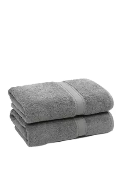 Set of 2 Turkish Cotton Soft Twist Bath Towels