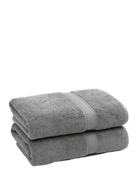 Set of 2 Turkish Cotton Soft Twist Bath Towels