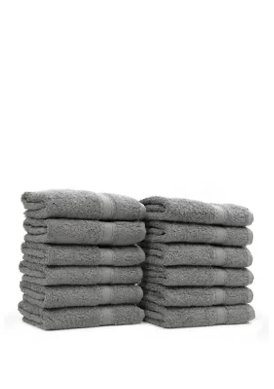 Set of 12 Turkish Cotton Sinemis Terry Washcloths