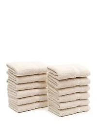 Set of 12 Turkish Cotton Sinemis Terry Washcloths