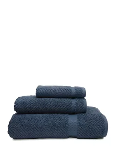 Piece Turkish Cotton Herringbone Towel Set