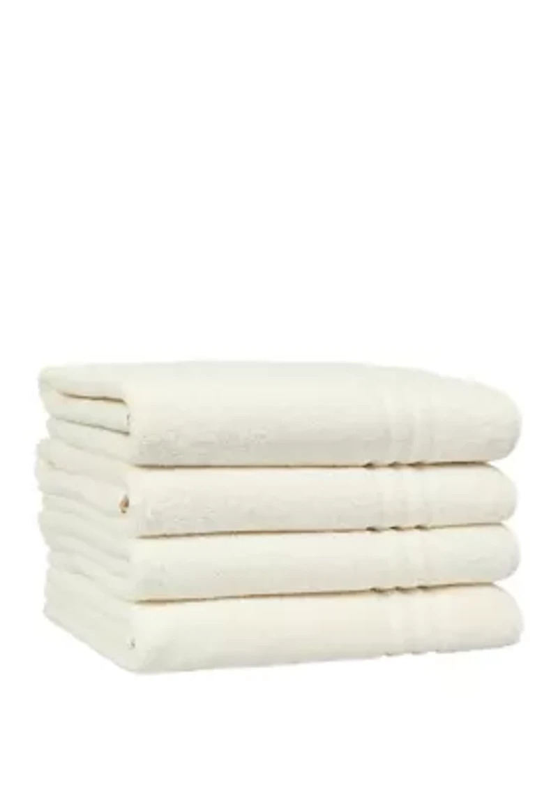 Set of 4 Turkish Cotton Denzi Bath Towels