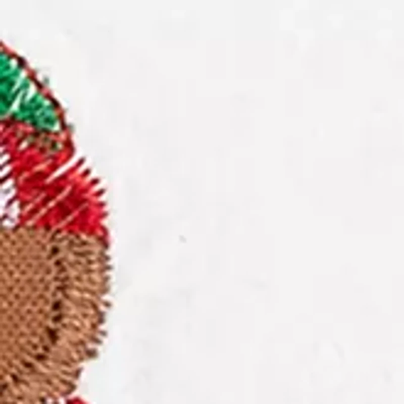 Christmas Gingerbread - Embroidered Luxury Turkish Cotton Hand Towel Set of 2