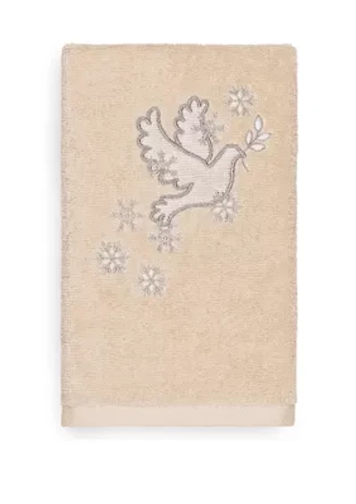 Christmas Dove Embroidered Luxury Turkish Cotton Hand Towel