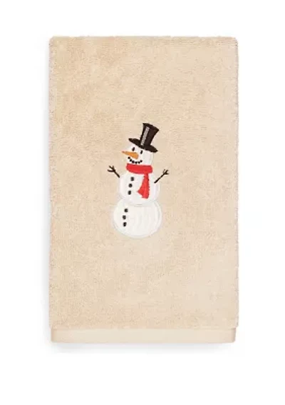 Snowman Embroidered Luxury Turkish Cotton Hand Towel