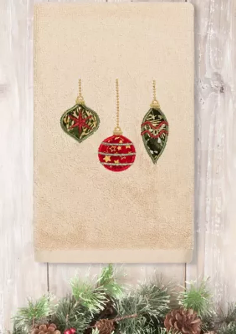 Christmas Ornaments - Embroidered Luxury Turkish Cotton Hand Towel