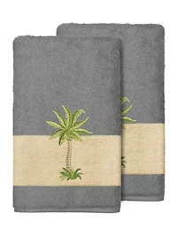 Colton 2 Piece Embellished Bath Towel Set