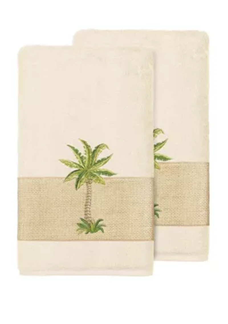 Colton 2 Piece Embellished Bath Towel Set