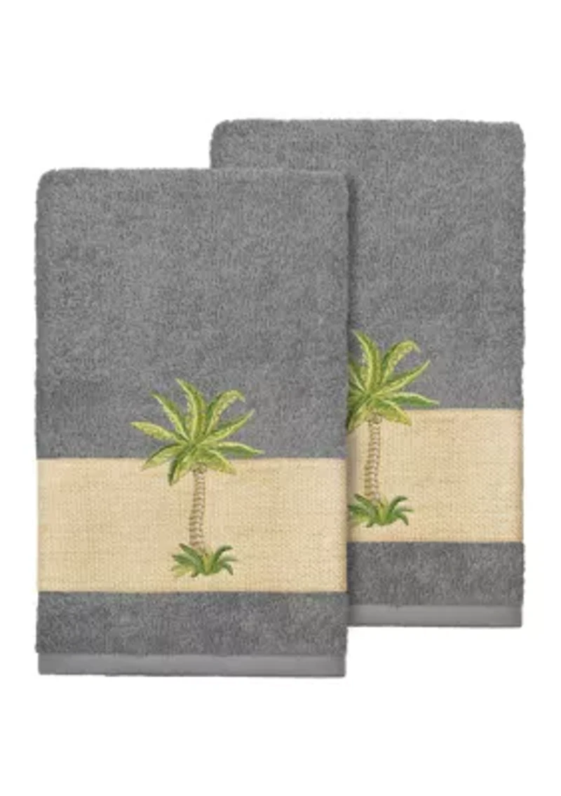 Colton 2 Piece Embellished Hand Towel Set