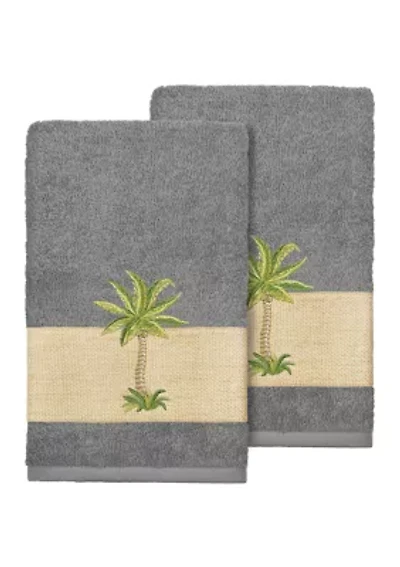 Colton 2 Piece Embellished Hand Towel Set