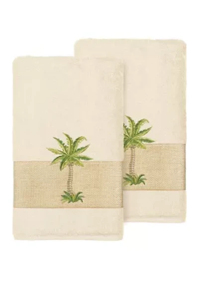 Colton 2 Piece Embellished Hand Towel Set