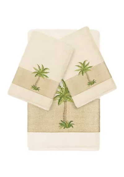 Colton 3 Piece Embellished Towel Set