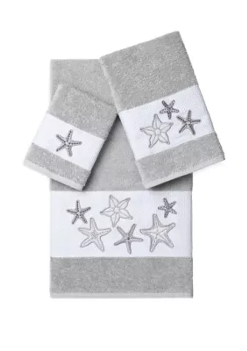 Lydia 3 Piece Embellished Towel Set