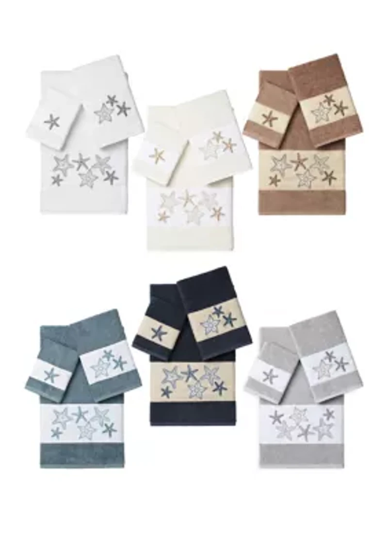 Lydia 3 Piece Embellished Towel Set