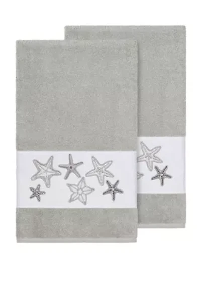 Lydia 2 Piece Embellished Bath Towel Set