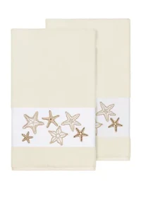 Lydia 2 Piece Embellished Bath Towel Set