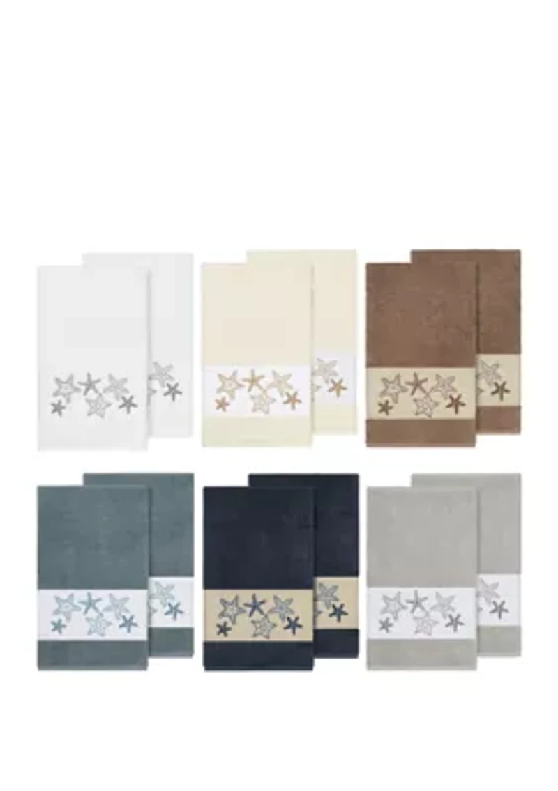 Lydia 2 Piece Embellished Bath Towel Set