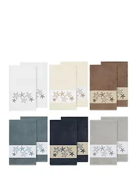 Lydia 2 Piece Embellished Bath Towel Set