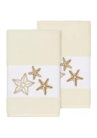 Lydia 2 Piece Embellished Hand Towel Set