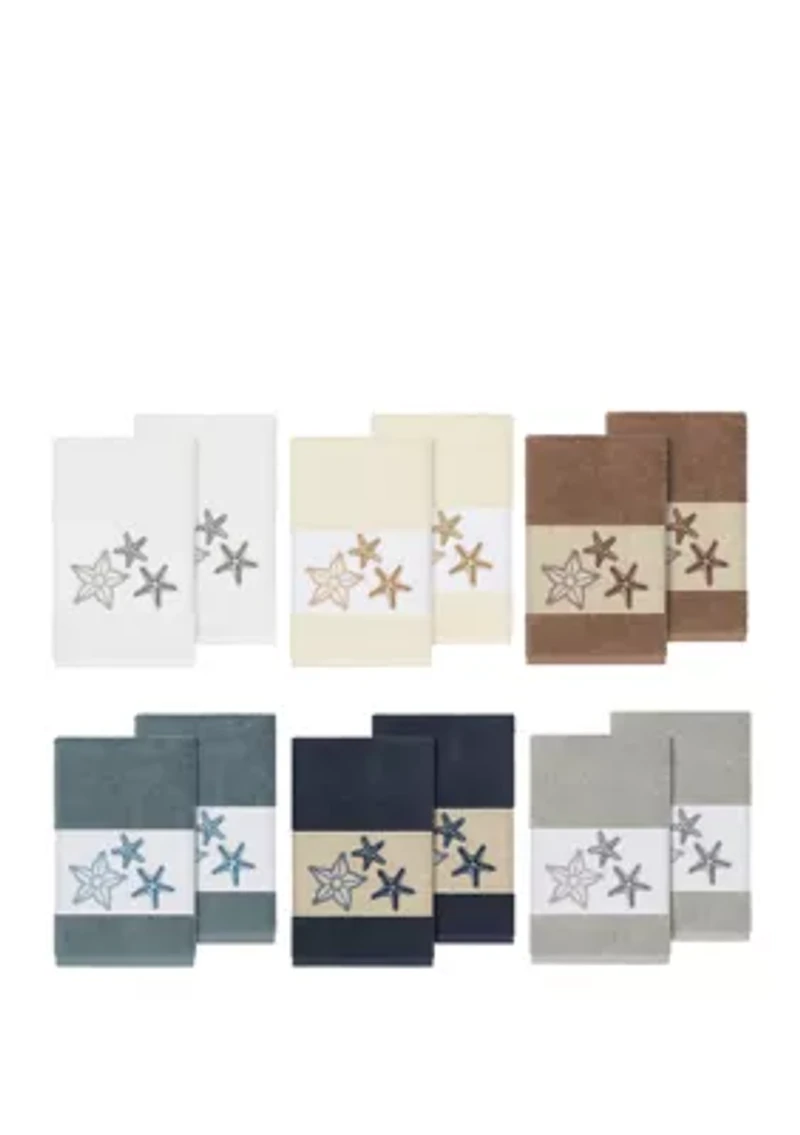 Lydia 2 Piece Embellished Hand Towel Set