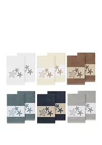 Lydia 2 Piece Embellished Hand Towel Set