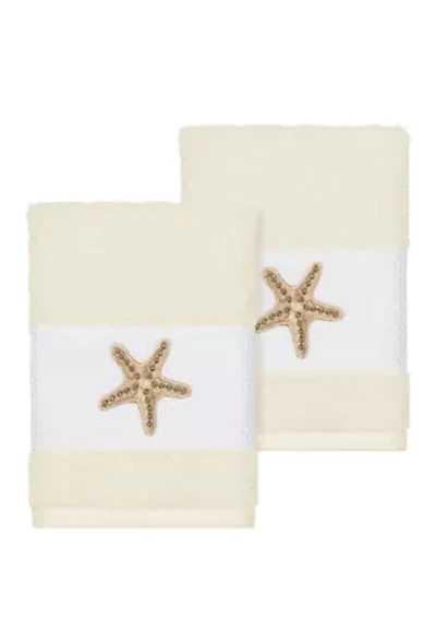 Lydia 2 Piece Embellished Washcloth Set