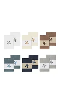 Lydia 2 Piece Embellished Washcloth Set