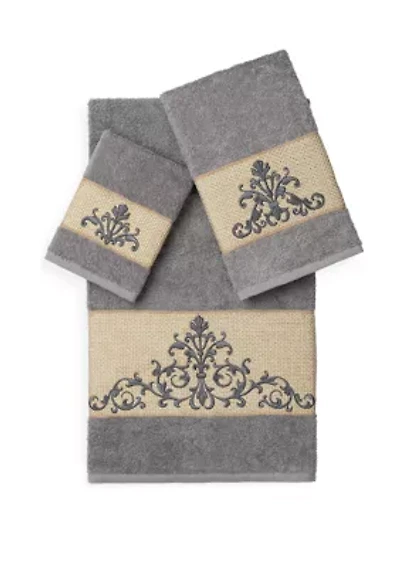 Scarlet 3 Piece Embellished Towel Set