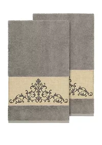 Scarlet 2 Piece Embellished Bath Towel Set