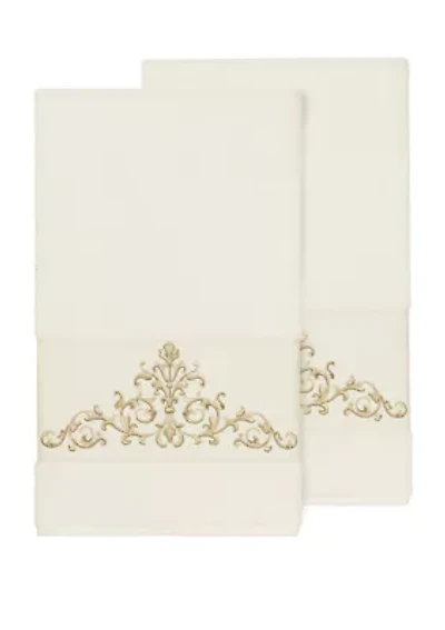 Scarlet 2 Piece Embellished Bath Towel Set