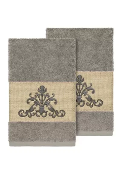 Scarlet 2 Piece Embellished Hand Towel Set