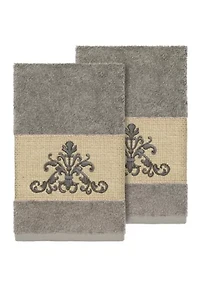 Scarlet 2 Piece Embellished Hand Towel Set